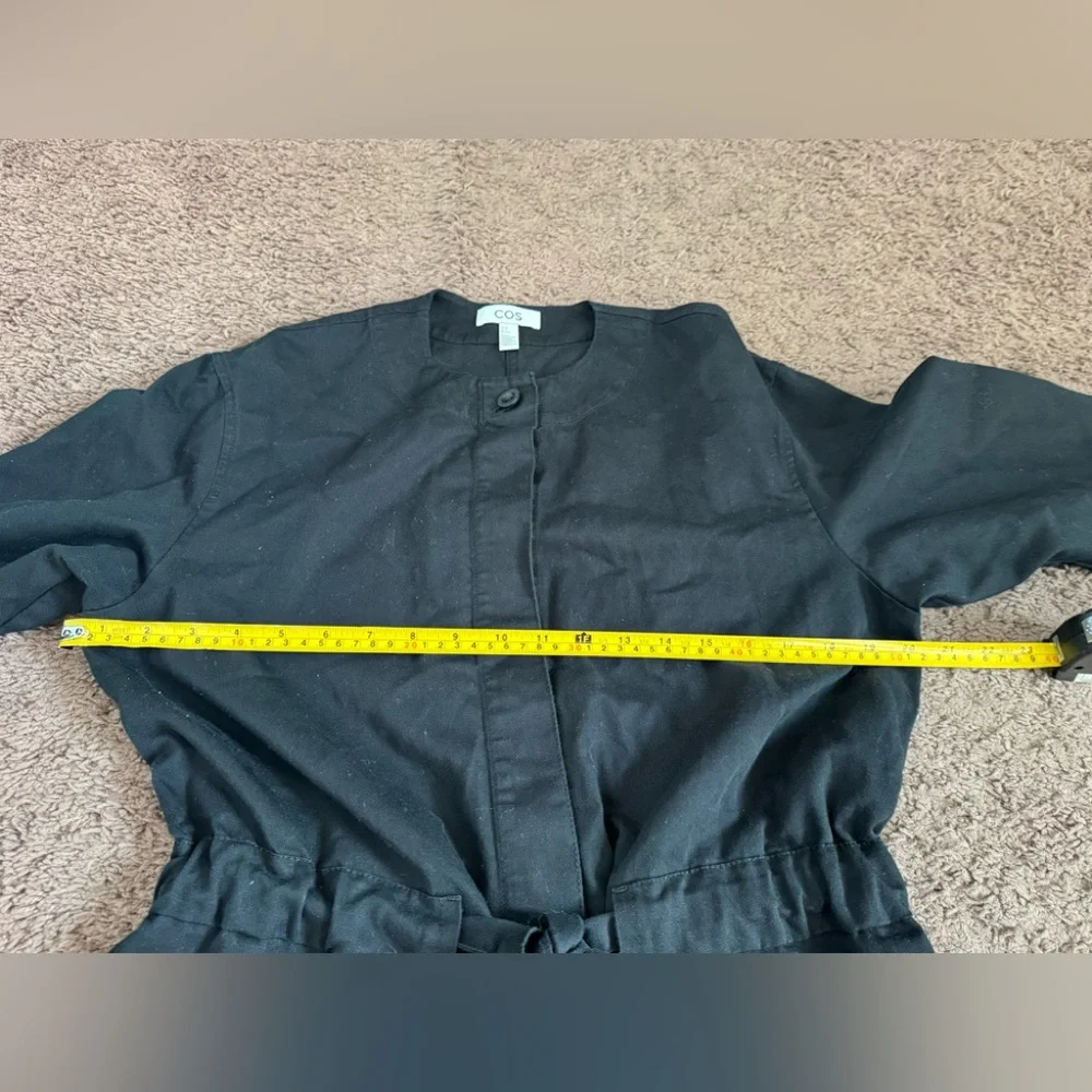 COS Black Long Sleeve Belted Jumpsuit Oversized Size XS - Picture 8 of 12